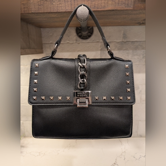 Badgley Mischka Handbags - Badgley Mischka Black Studded Shoulder Bag